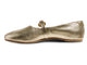 Crane leather mary jane shoes in gold - product side shot