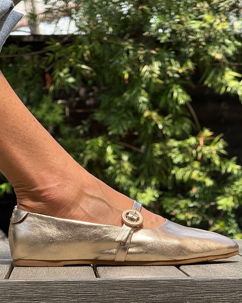 slim fit dress slacks Johanna Metallic Ballet Flats main image 0