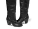 Crow knee-high leather boots in black - product detail shot