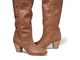 Crow tall leather boots in tan - product detail shot