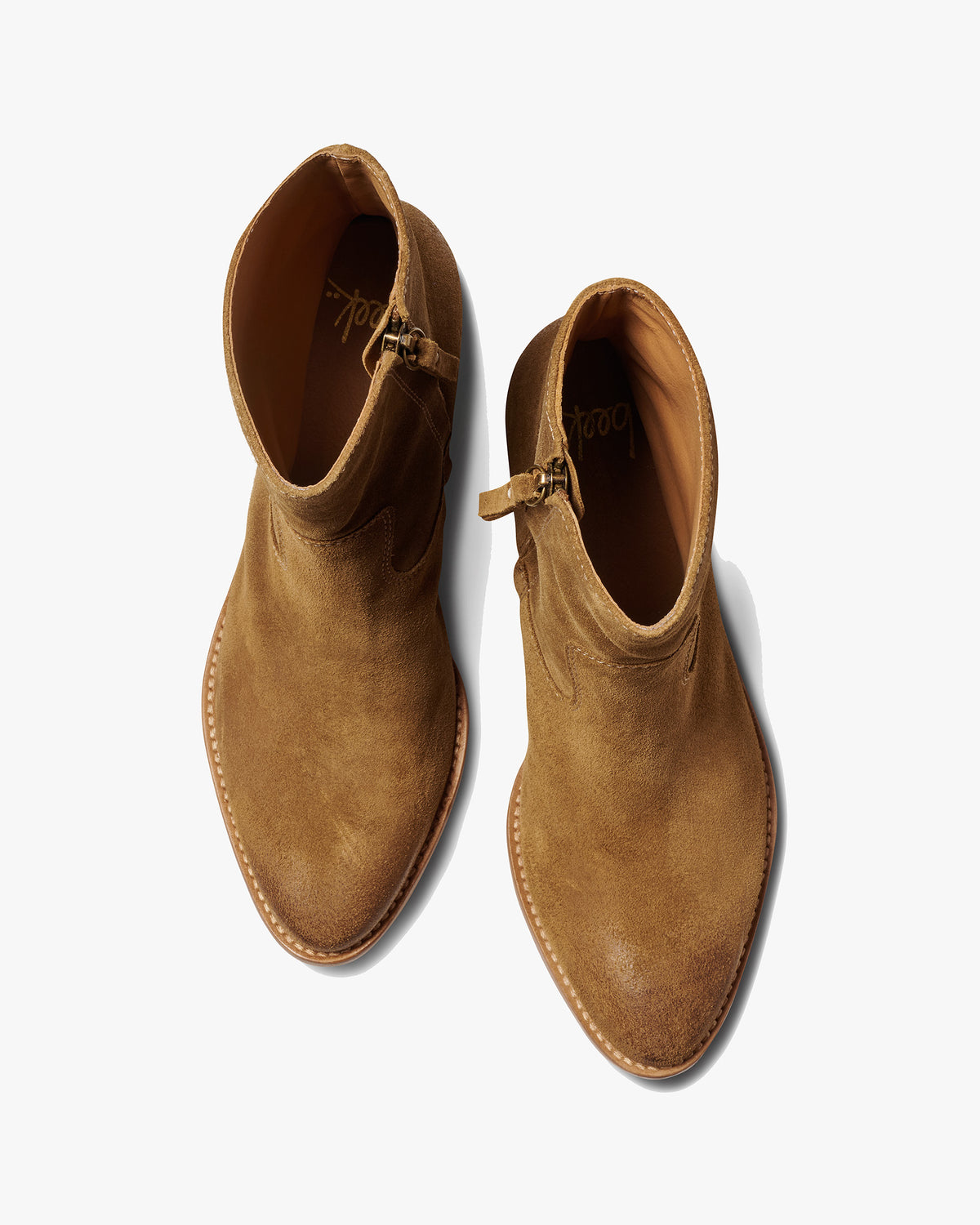 Cuervo suede boots in chestnut - product top shot