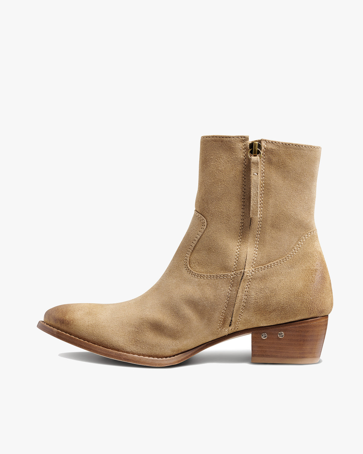 Cuervo suede boot in oat - product side shot