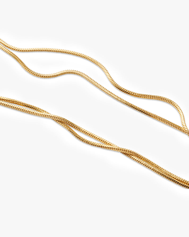 Double chain anklet in gold product detail shot