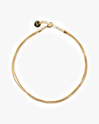 Double chain anklet in gold product shot