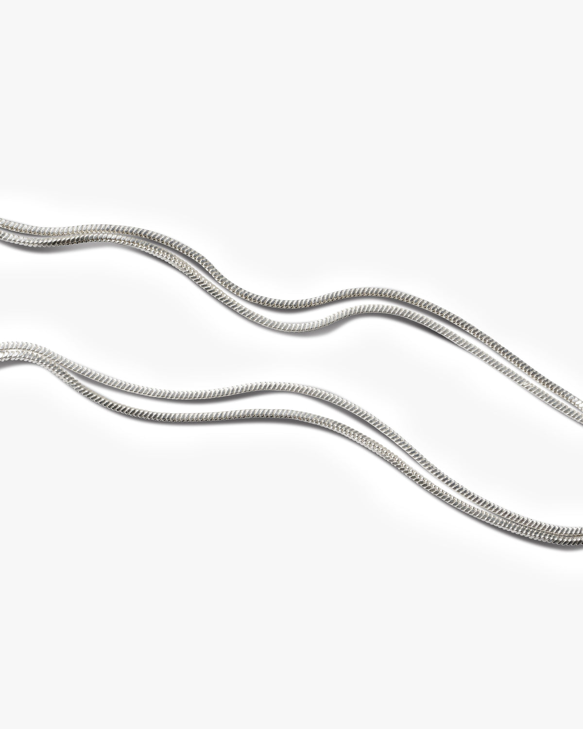 Double chain anklet in silver product detail shot