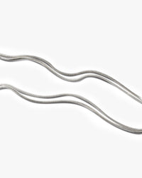 Double chain anklet in silver product detail shot