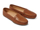 Duck leather loafers in cognac - product angle shot