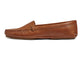 Duck leather loafers in cognac - product side shot