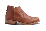 Falcon leather booties in cognac - side shot