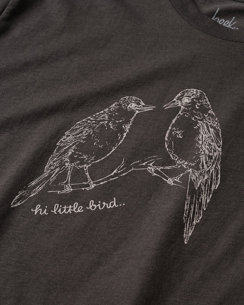 Feather tee shirt in vintage black - product detail
