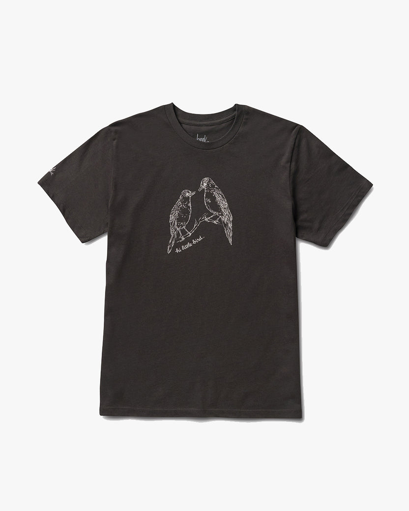 Feather tee shirt in vintage black - product front