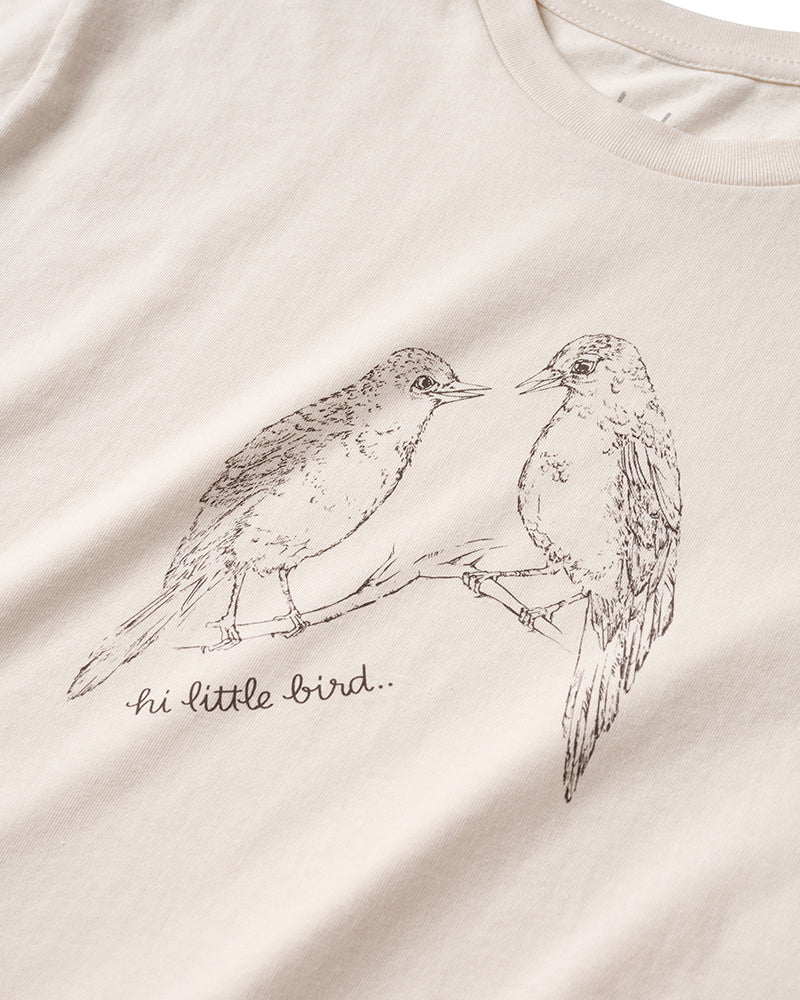Feather tee shirt in vintage white - product detail