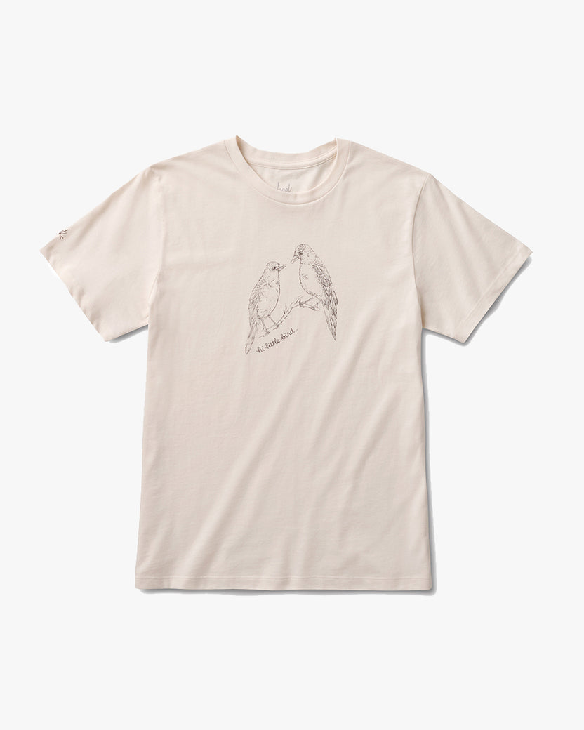 Feather tee shirt in vintage white - product front