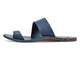 Finch leather toe-ring sandal in navy - product side shot