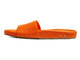 Gallito leather slide sandal in flame - product side shot