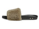 Gallito Más Shearling slide sandals in bronze/black - product side shot