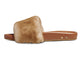 Gallito Más Shearling slide sandals in honey/tan - product side shot