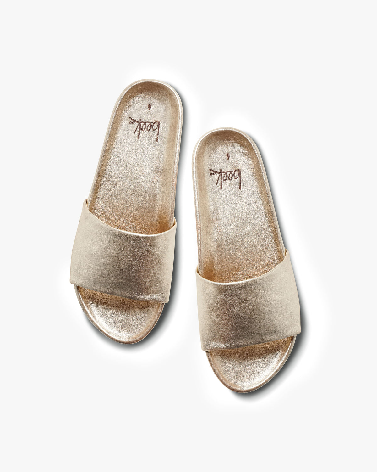 Gallito slide sandal - platinum - top shot