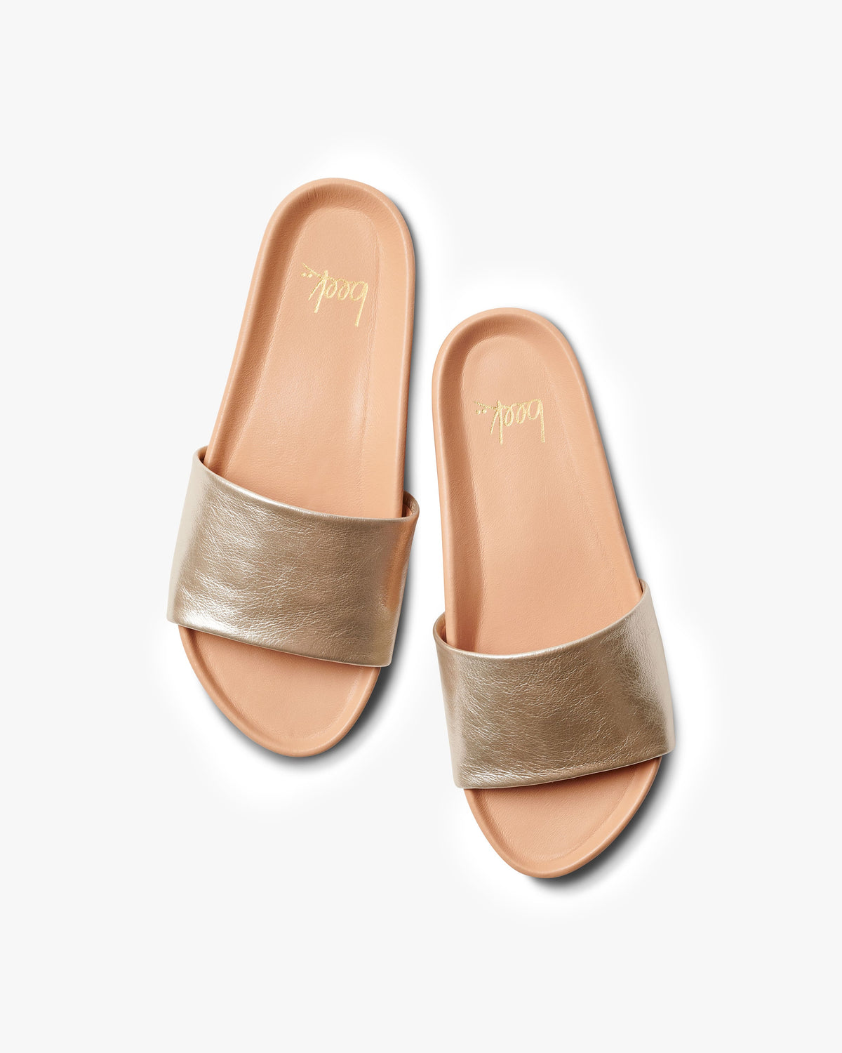 Gallito slide sandal - platinum/beach - top shot