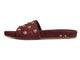 Gallito Stud suede sandals in port - product side shot