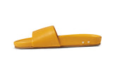 Gallito leather slide sandal in sunflower - side shot