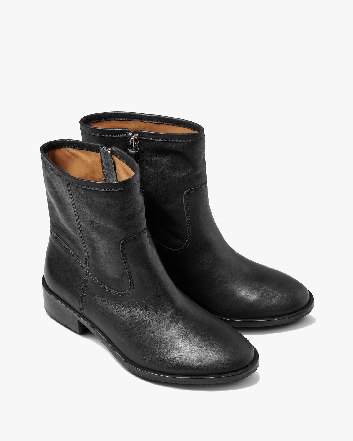 Grackle leather boots without removable harness - product angle shot