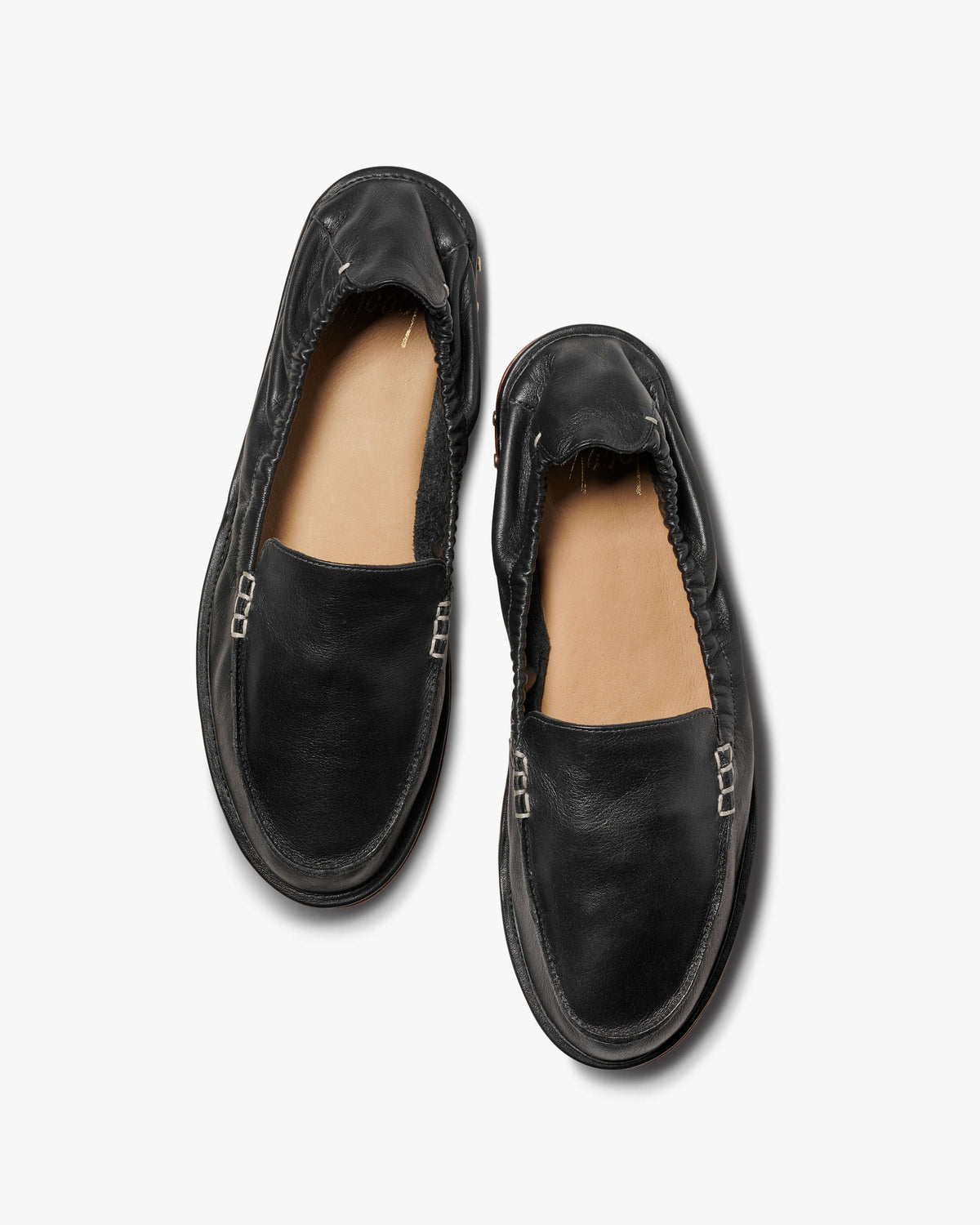 Griffin leather loafer in black - product top shot