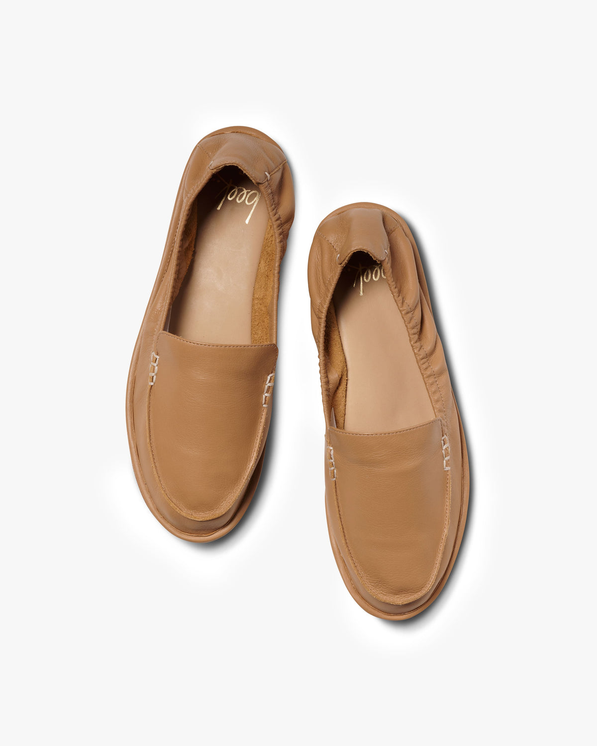 Griffin leather loafers in honey - product top shot