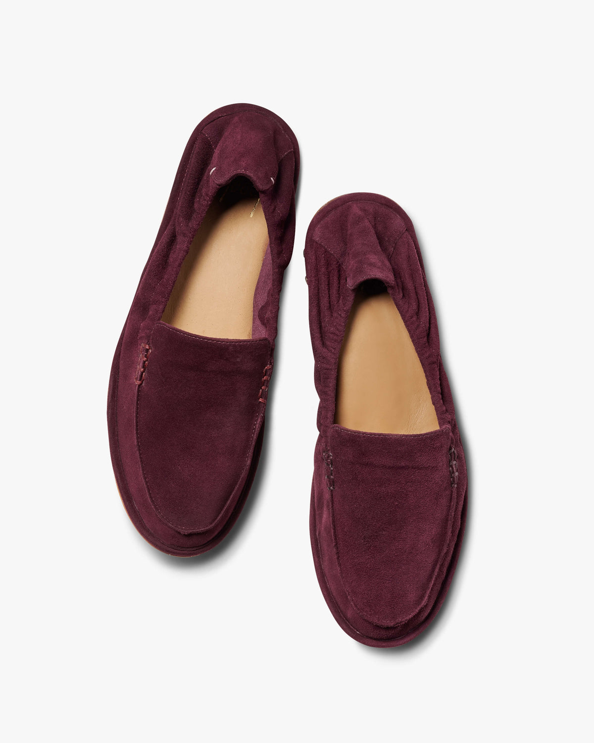 Griffin suede loafer in prune - product top shot
