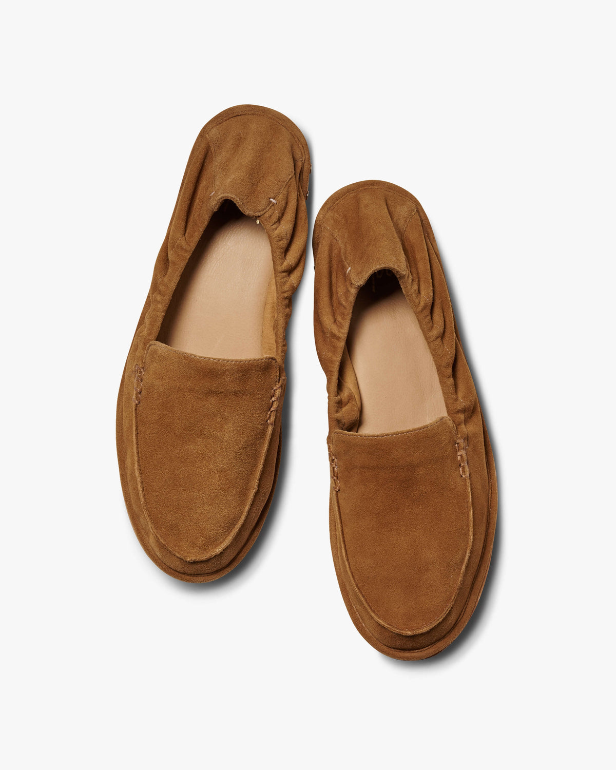 Griffin suede loafer in toffee - product top shot