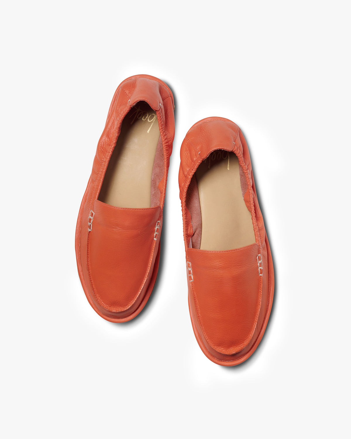 Griffin leather loafer in tomato - product top shot