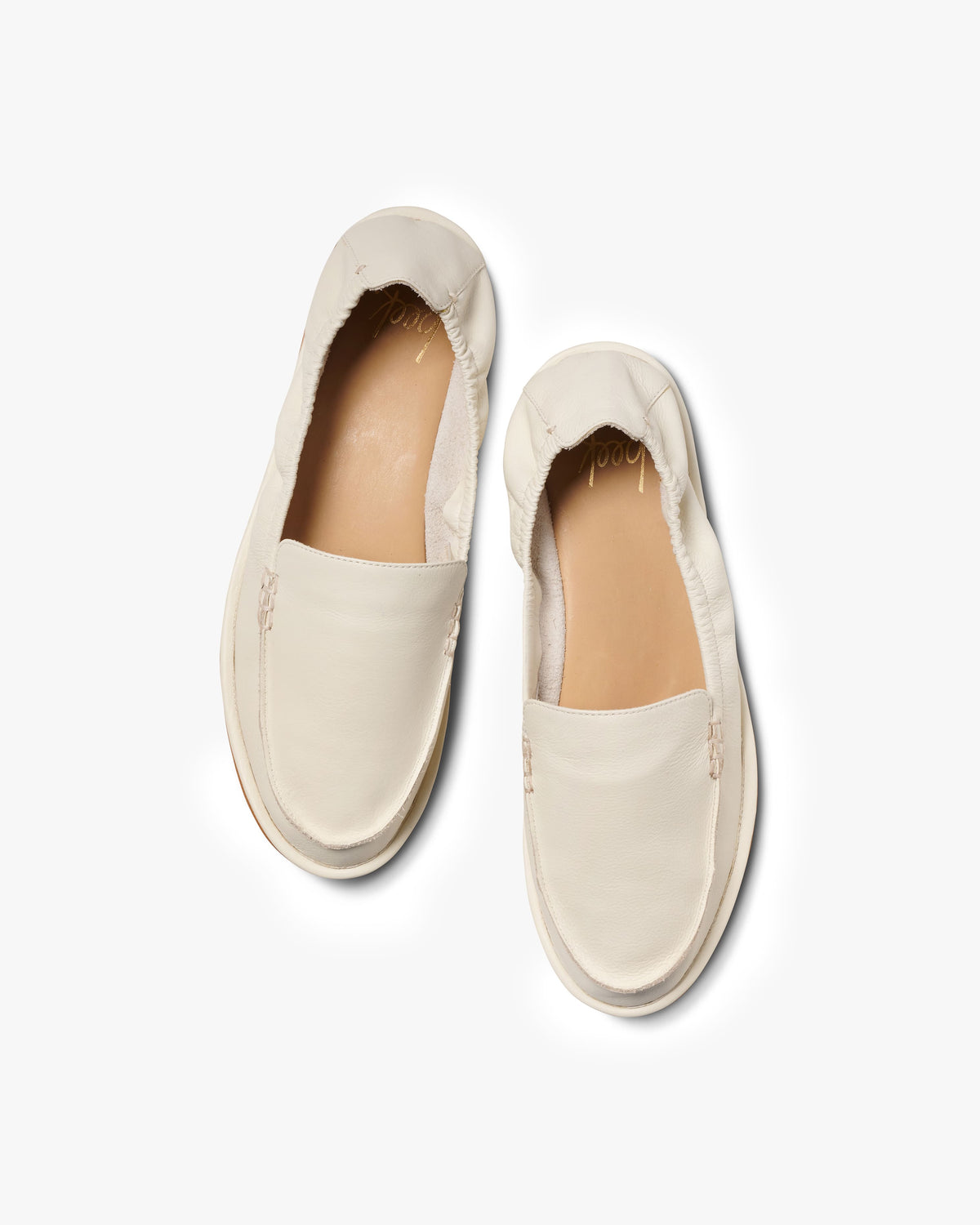 Griffin leather loafers in vanilla - product top shot