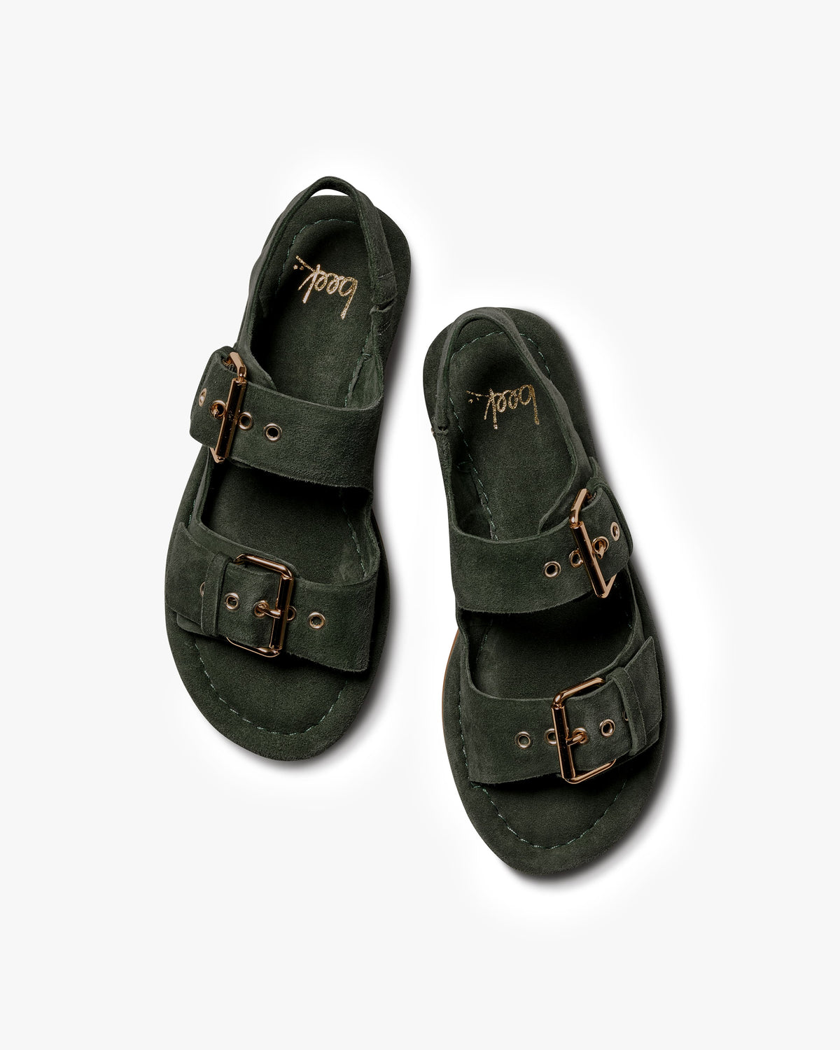 Huet suede sandals in ivy - product top shot