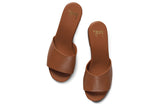 Ibis leather platform heel sandals in tan - top shot