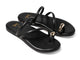 Itsybitsybird leather toe-ring sandals in black - product angle shot