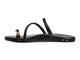 Itsybitsybird leather toe-ring sandals in black - product side shot