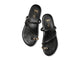 Itsybitsybird leather toe-ring sandals in black - product top shot
