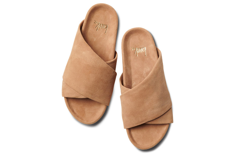 KEA Almond Suede Slide Sandal beek