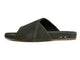 Kea suede slide sandals in ivy - product side shot
