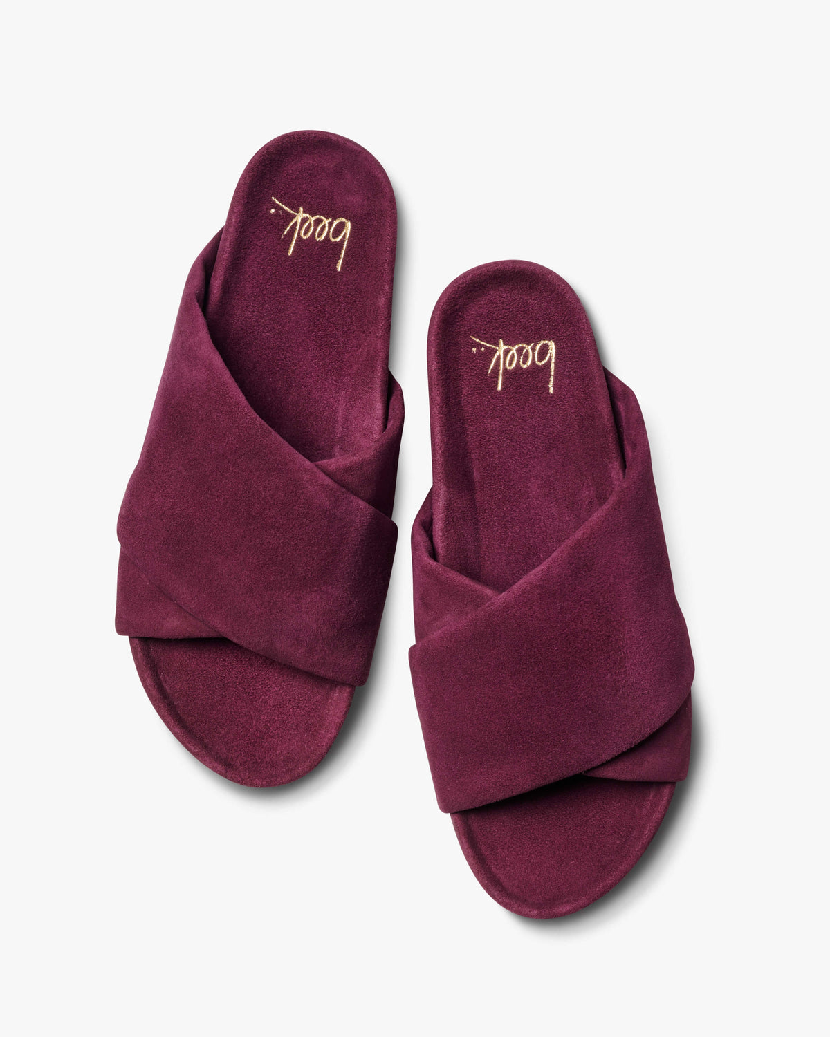 Kea suede sandals in prune - product top shot
