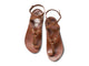 Lark leather women's ankle strap toe-ring sandal in tan - product top shot