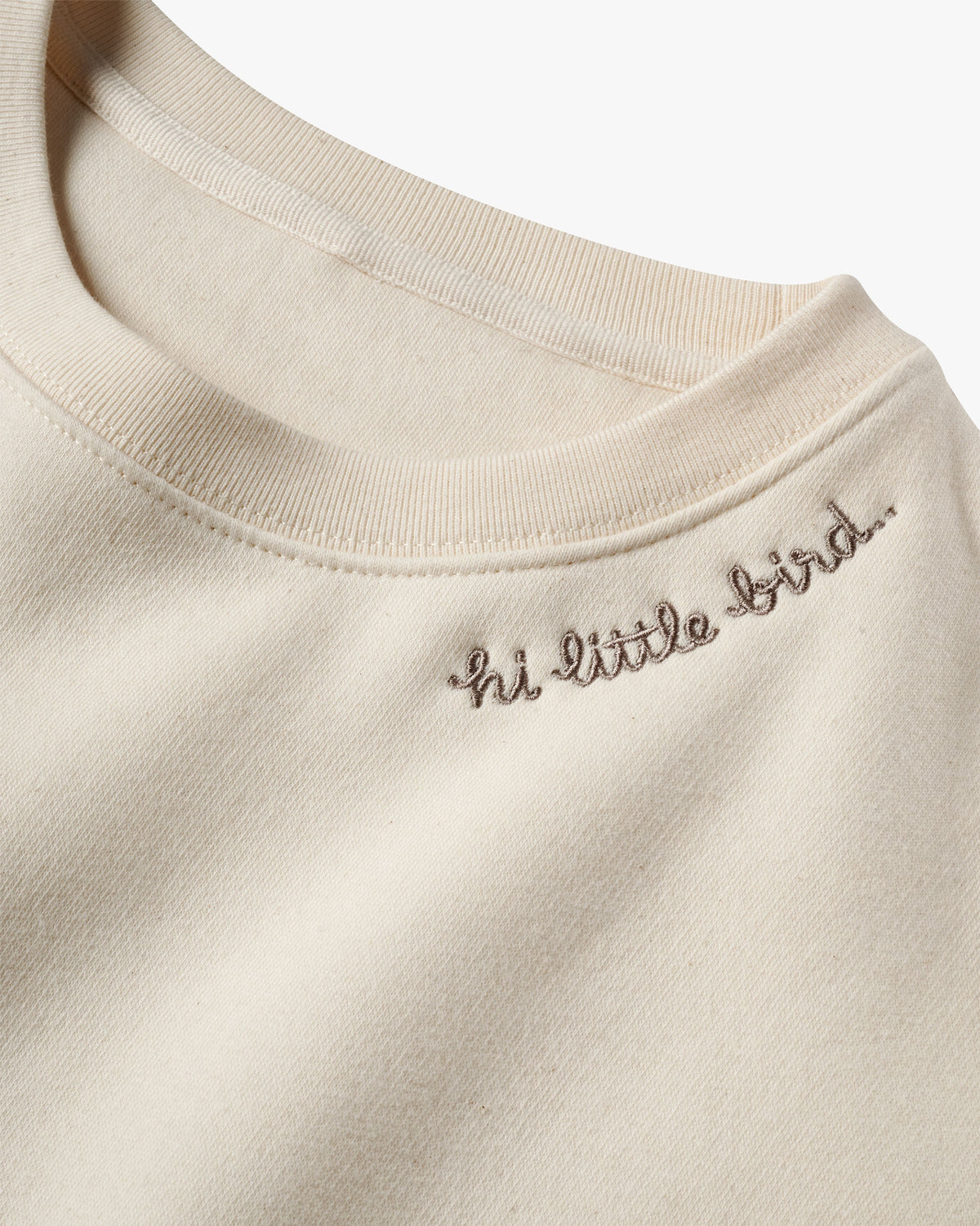 Little Bird Sweatshirt in vintage white - product detail shot