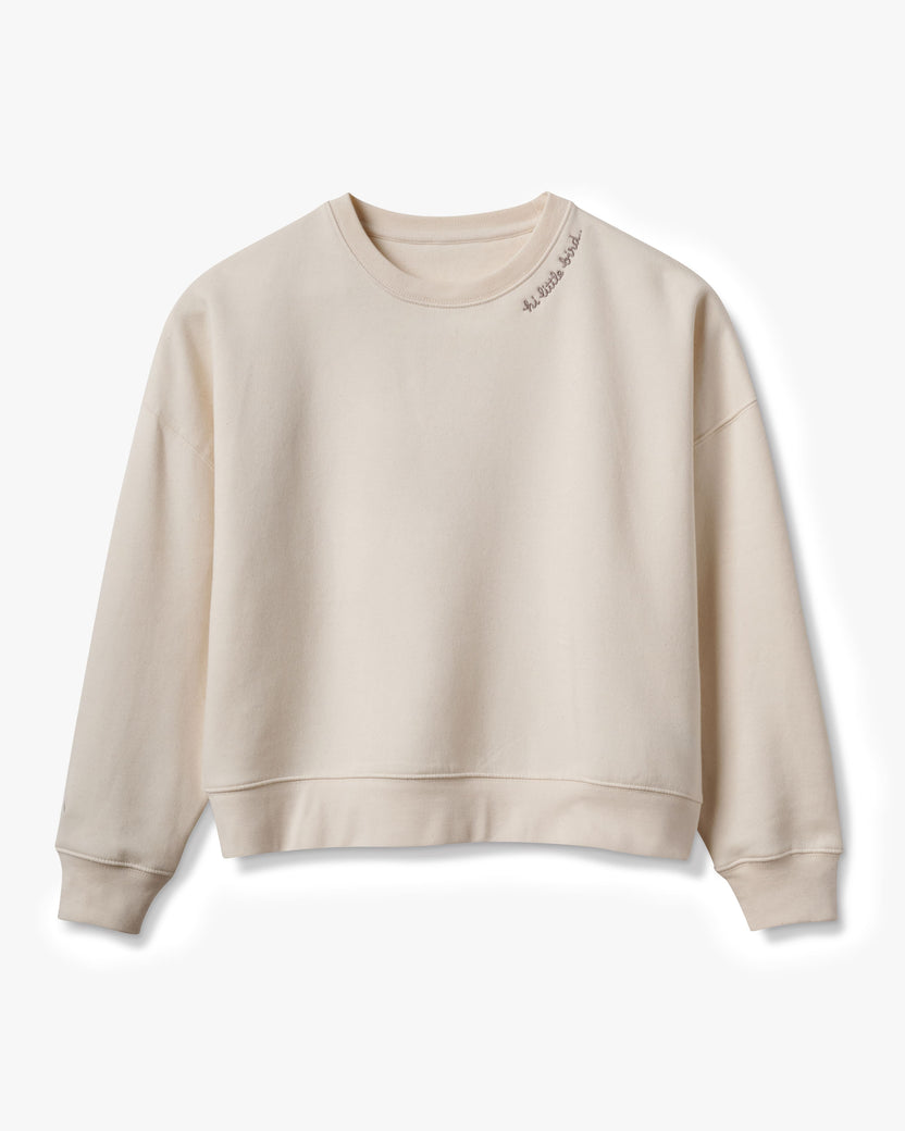 Little Bird Sweatshirt in vintage white - product front shot