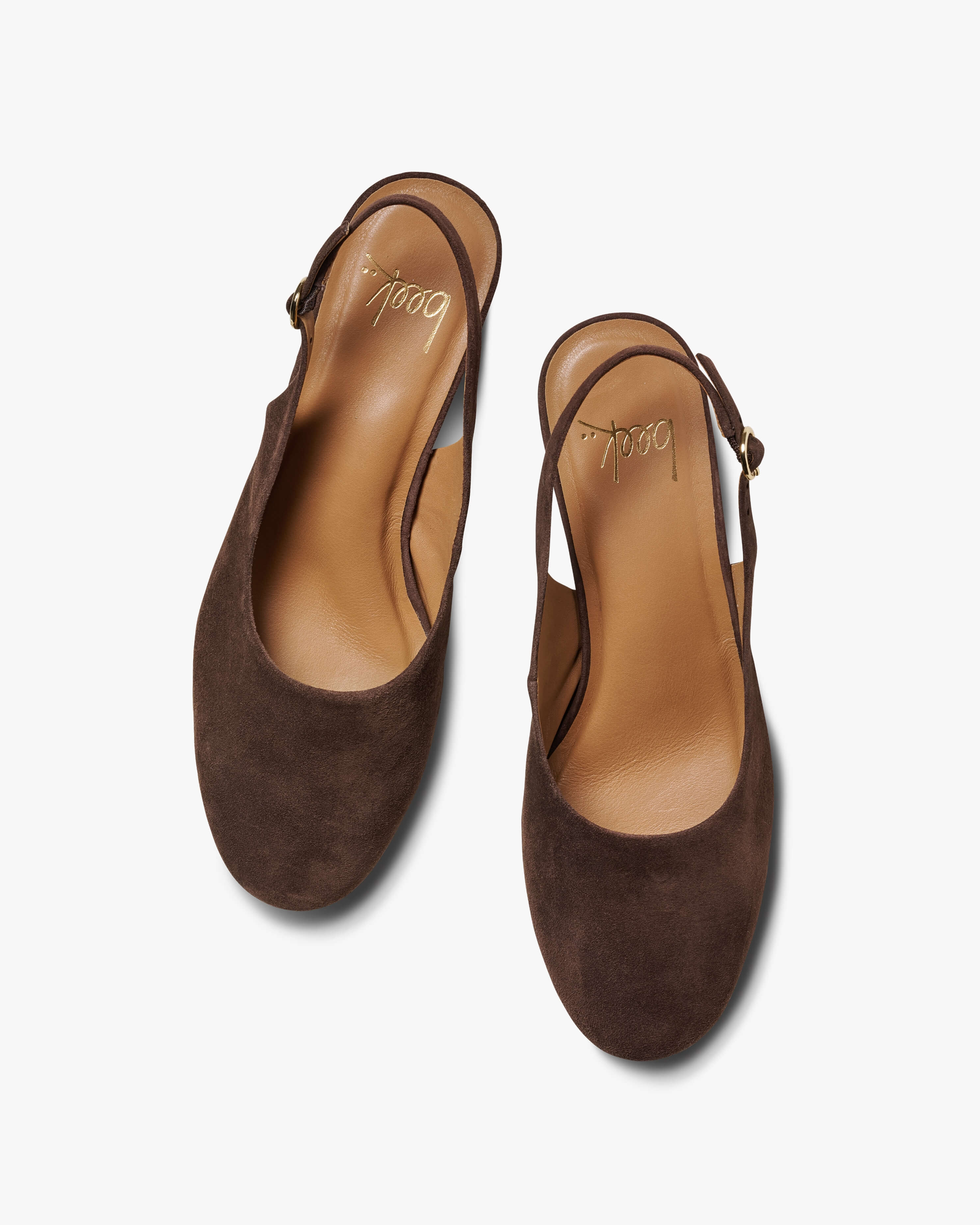 Lora Suede Ballet Slingback - Coffee | beek