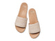 Marshbird textile leather slide sandal in beach - product top shot