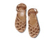 Merlin leather ankle strap sandals in honey - product top shot