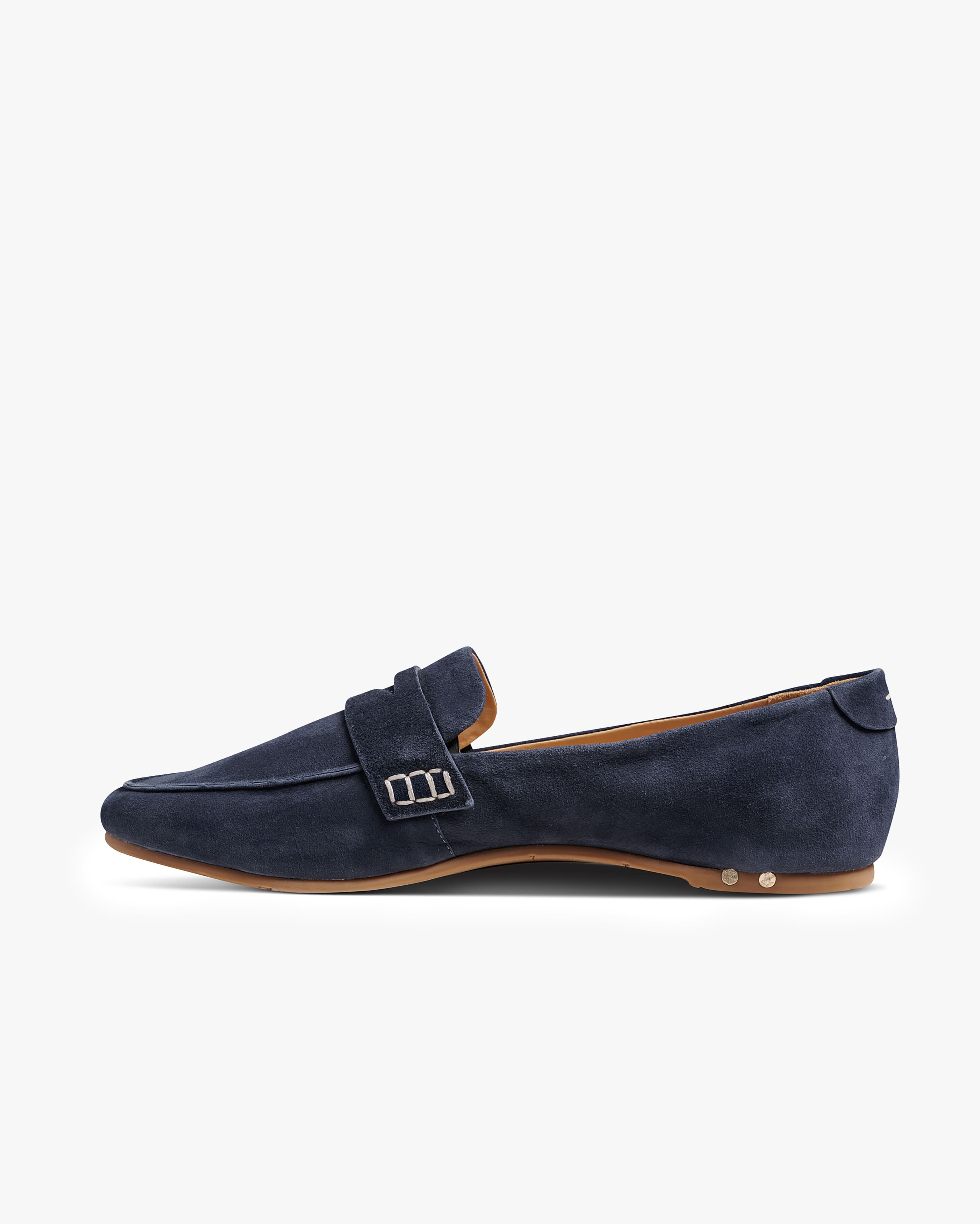 Moorhen Suede Loafer - Navy | beek