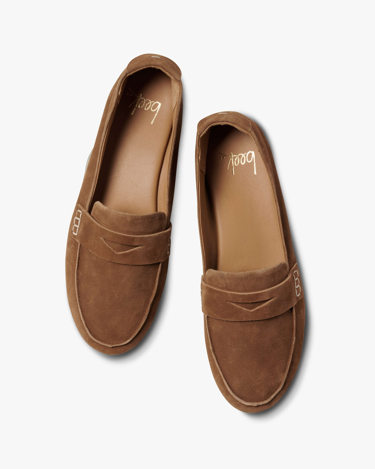 Moorhen suede loafer in toffee - product top shot
