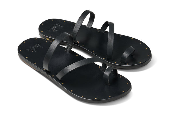 Nene Leather Sandal - Black | beek