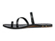 Nene leather slide sandal in black - product side shot